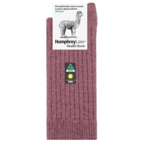 Alpaca Wool Blend Health Socks Old Rose