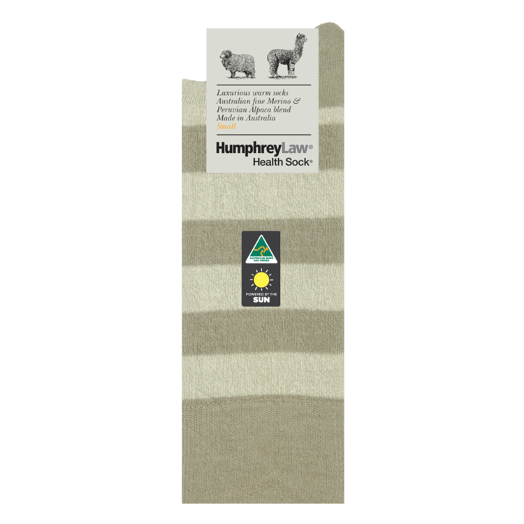 Humphrey Law Baby Alpaca/Merino Stripe Socks Antelope