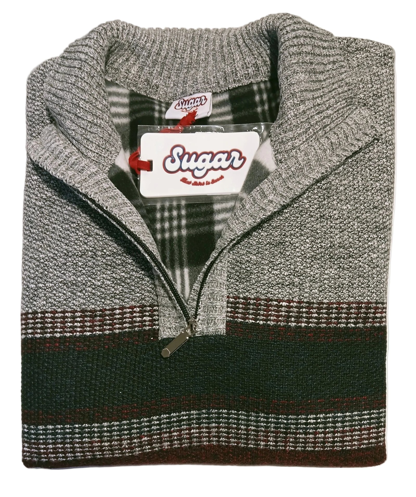 Sugar Branston Qtr Zip Fleece Wine