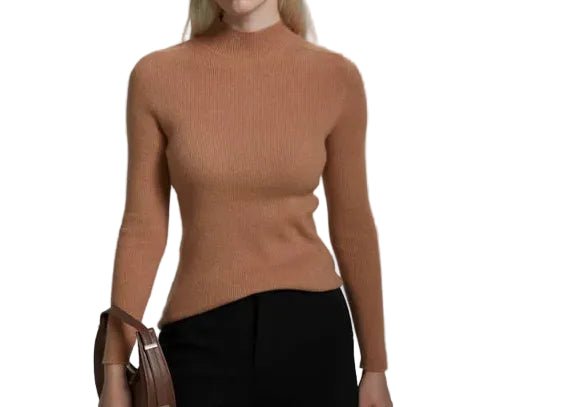 Stitch + Story Wool Blend Fine Rib Jumper Duck Egg Mint