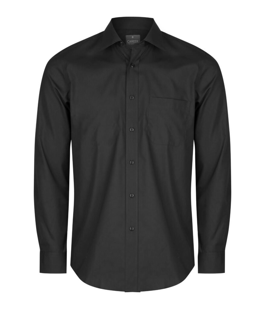 gloweave black poplin slim