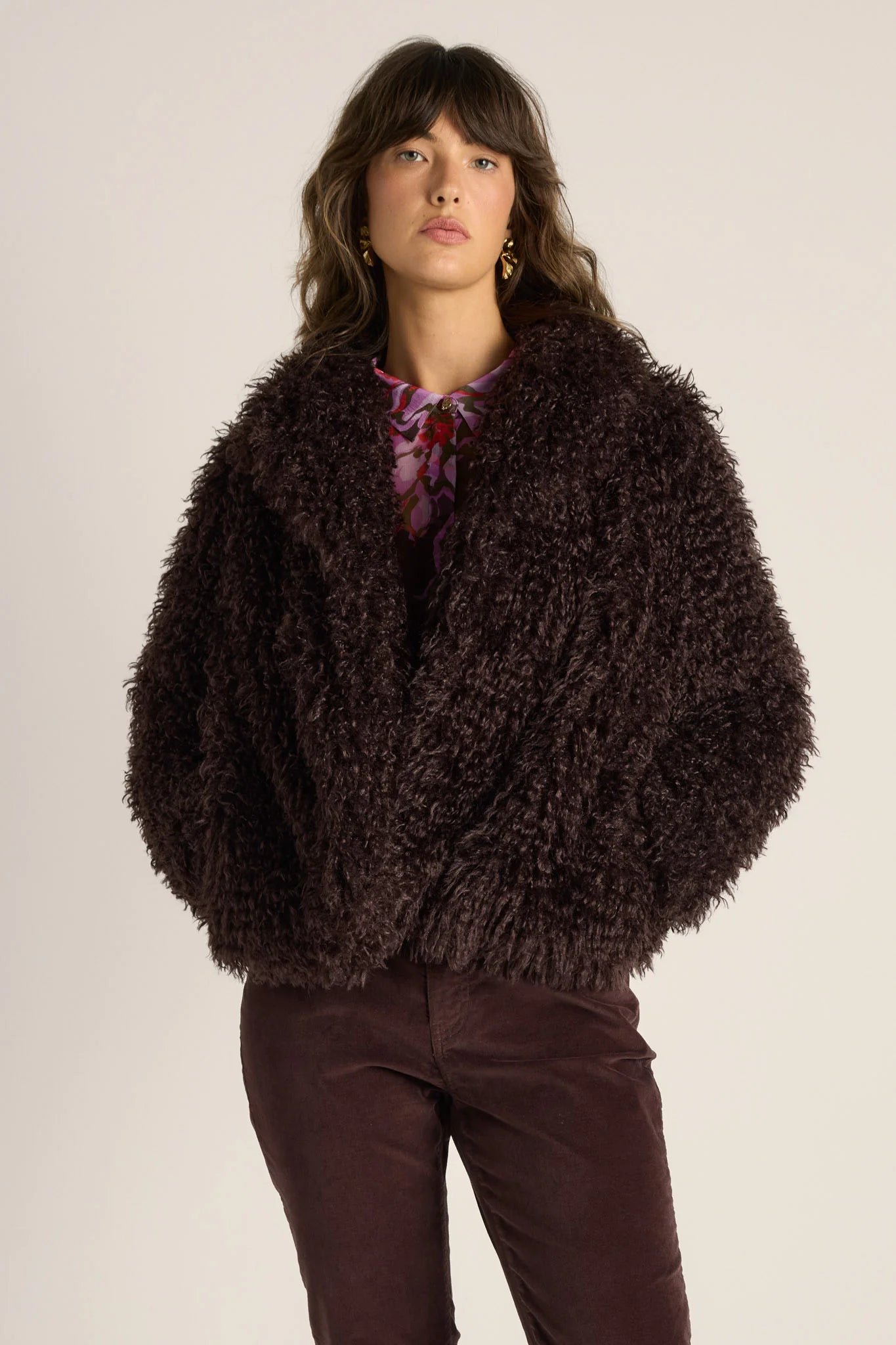Fate + Becker Wynn Cropped Fur Jacket
