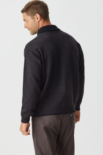 Aklanda Shawl Zip Cardigan Charcoal