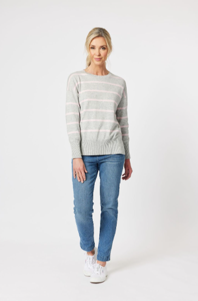 Gordon Smith  Mosman Stripe Crew Neck Jumper