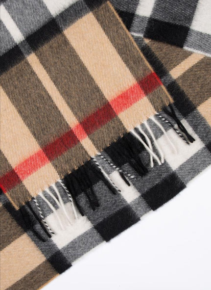 Dents IE-Cashmere Check Scarf