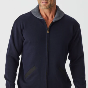 Aklanda Shawl Zip Cardigan Navy