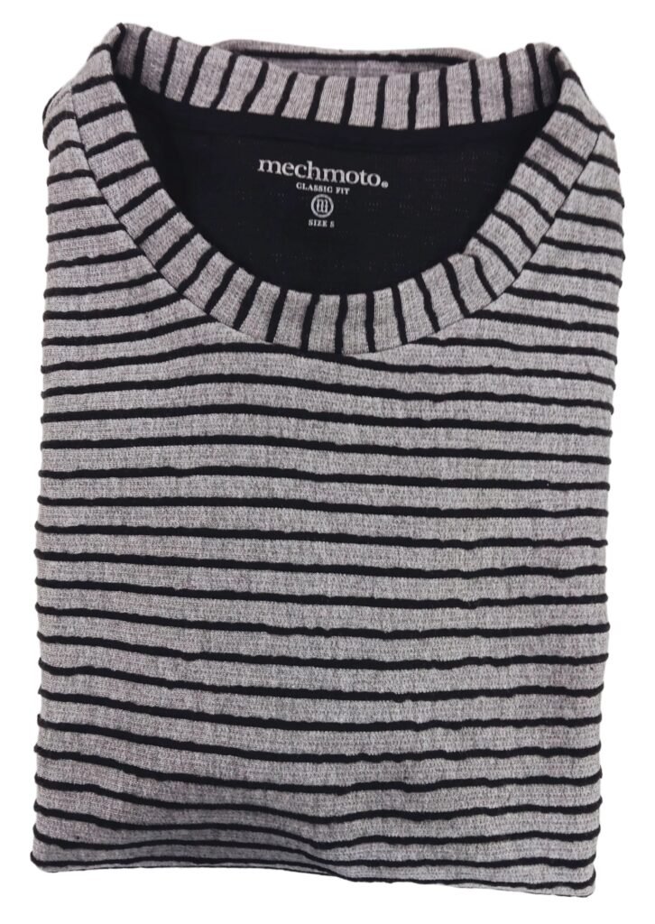 Mechmoto Text Stripe L/S Top Crew