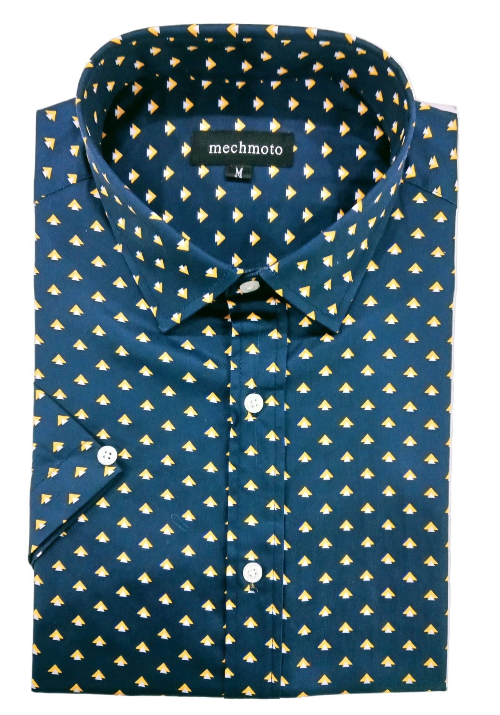 Mechmoto Arrow Print S/S Shirt Navy