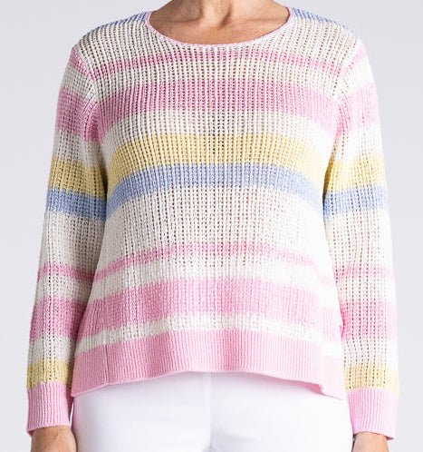 Two-T’s Candy Stripe Tape Yarn Knit
