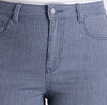 Two-T’s Mini Stripe 7/8 Slim Jeans