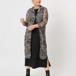 Clarity Riley Print Mesh Cardigan