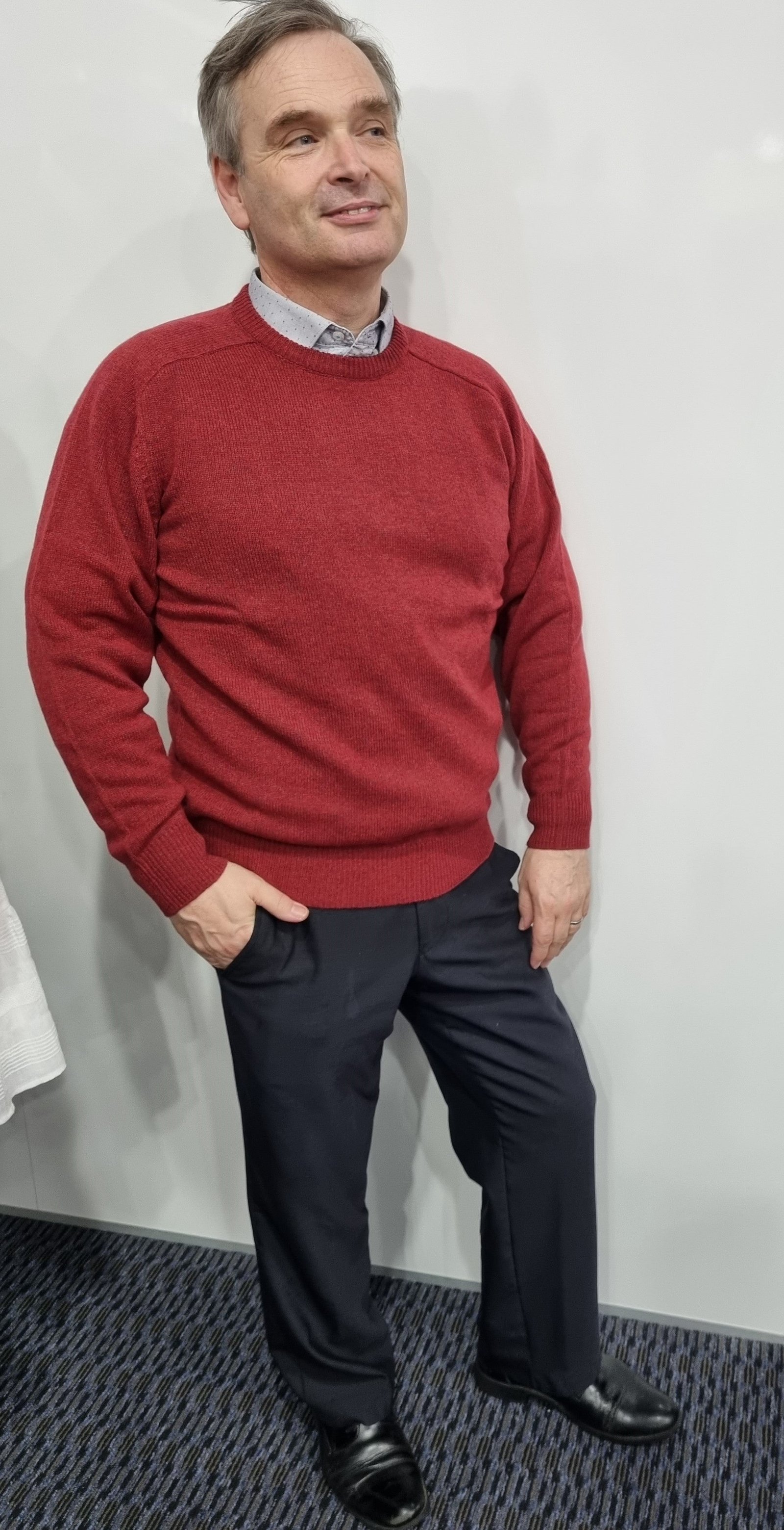 ANSETT Lambswool / Nylon Crew Neck
