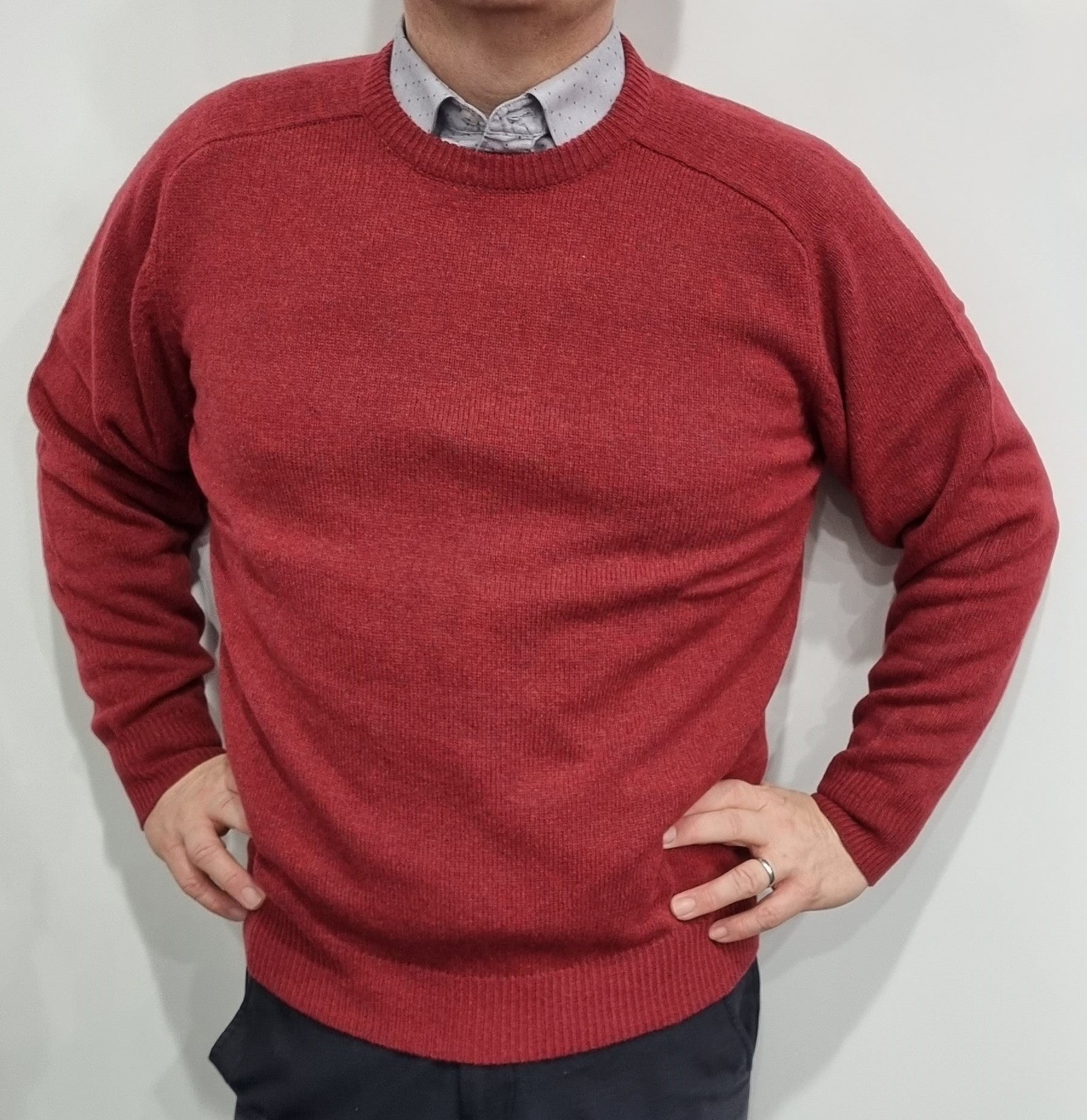 ANSETT Lambswool / Nylon Crew Neck