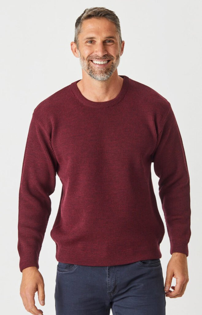 Aklanda Mens Fishermans Rib Crew