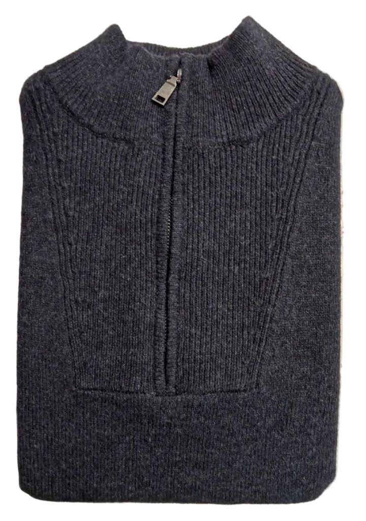 Blue Qtr Zip Jumper
