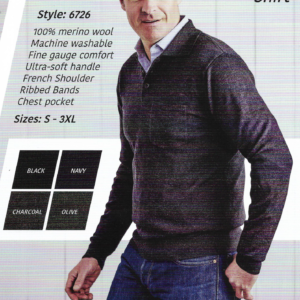 ansett merino wool polo shirt