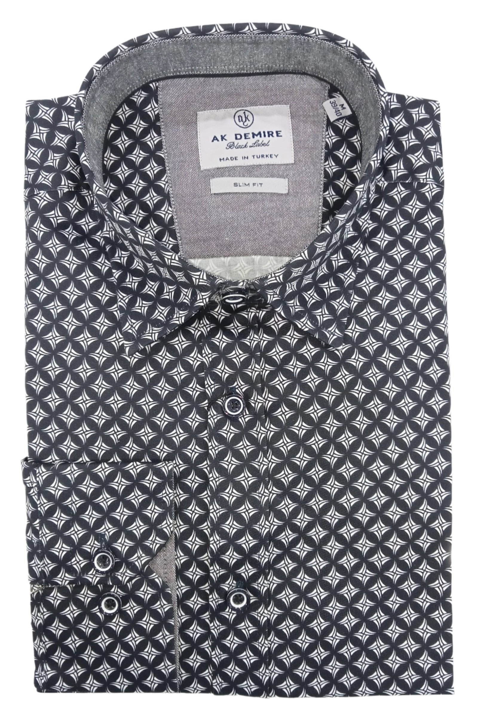 AK Demire L/S Fashion Shirt-Black/White