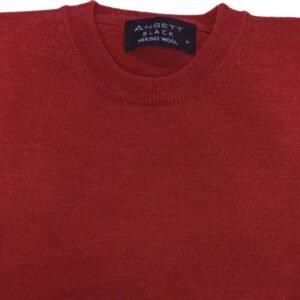 ANSETT Merino Crew Neck Jumper Red