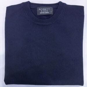 ANSETT Merino Crew Neck Jumper Navy