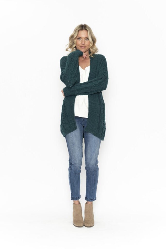 escape by oq alpaca knit cardi