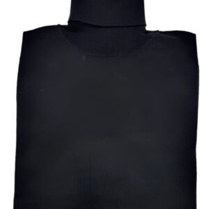 Merino Wool Roll Neck Jumper Black