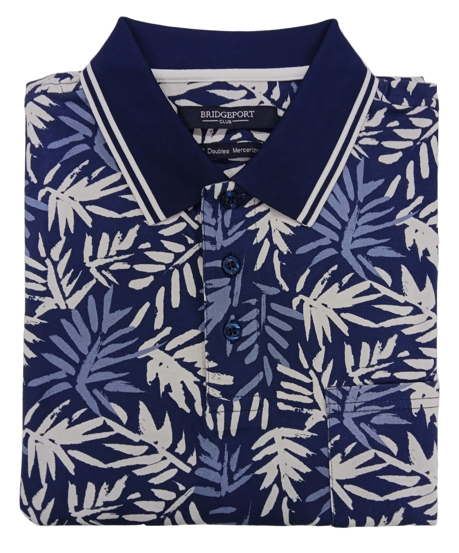 Bridgeport Double Mercerized Polo Smoke Blue