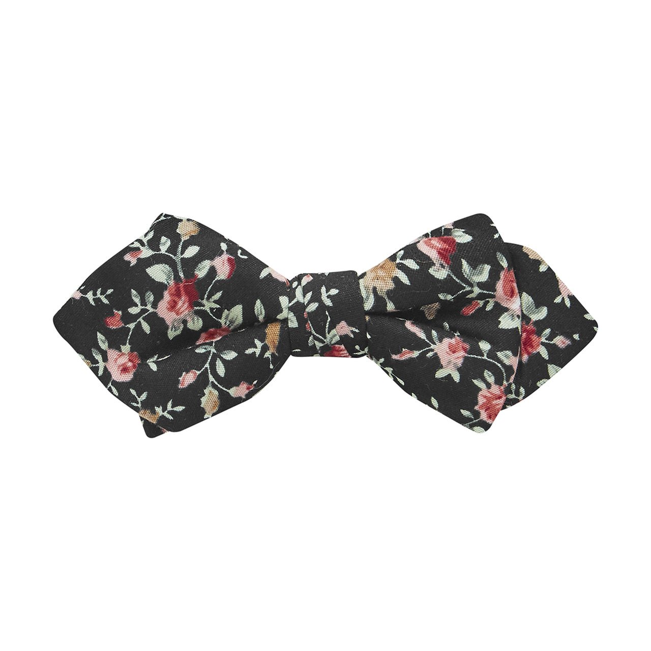 Bow Tie & Pocket Square, Flora, Black
