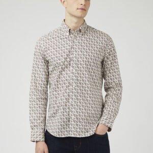Ben Sherman LS Black Botanical