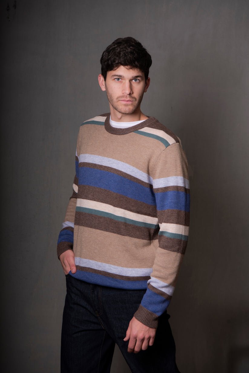 Stripe Wool Pullover Choc