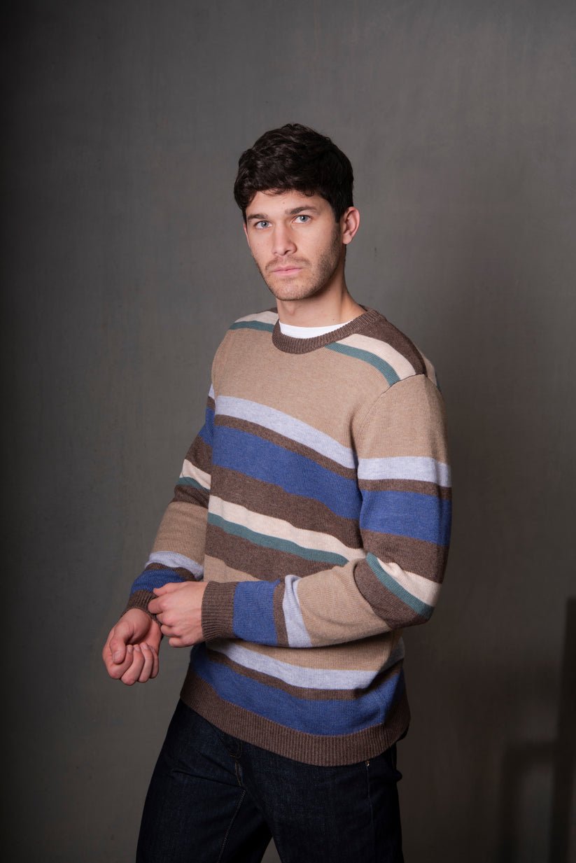 Stripe Wool Pullover Choc