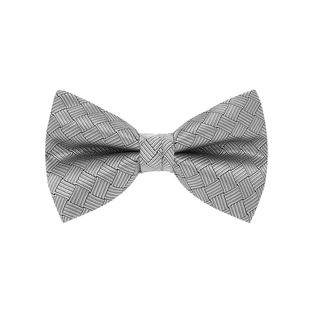 bow tie & pocket square, basket, silver