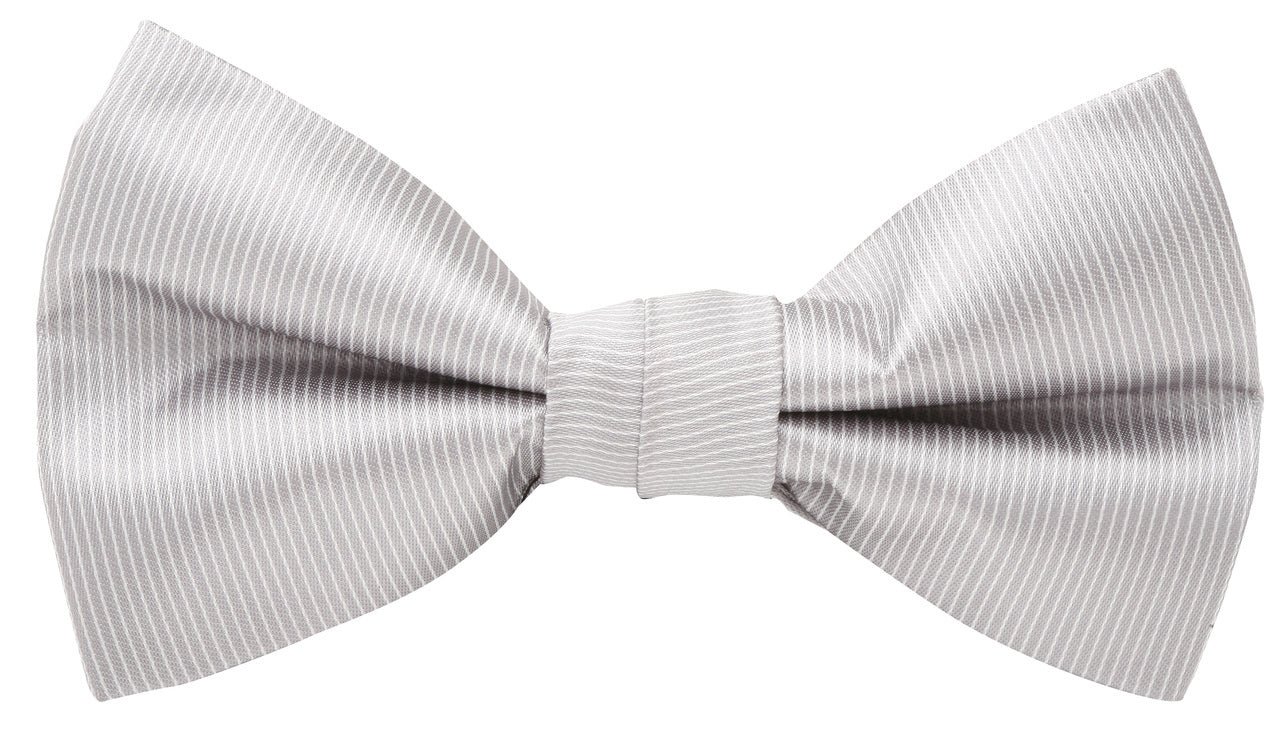 Bow Tie & Pocket Square Pinstripe, Grey