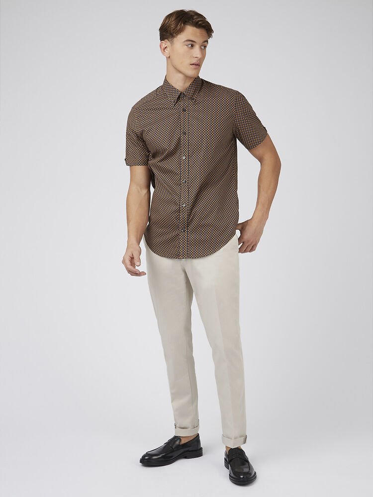 Ben Sherman Short Sleeve Geo Spot Print