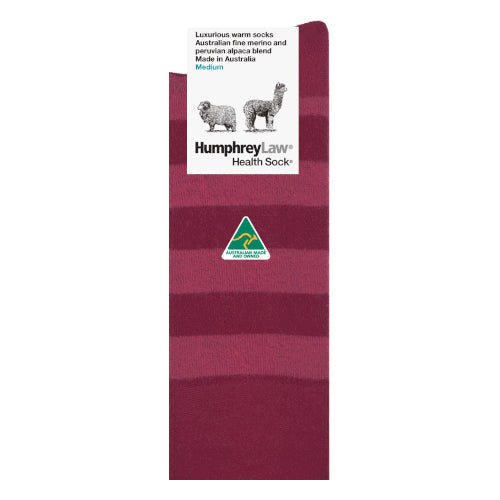 Humphrey Law Alpaca/Merino Stripe Socks Berry