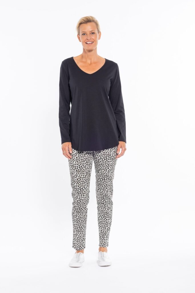 Cafe Latte Stretch Boatneck L/S Tee