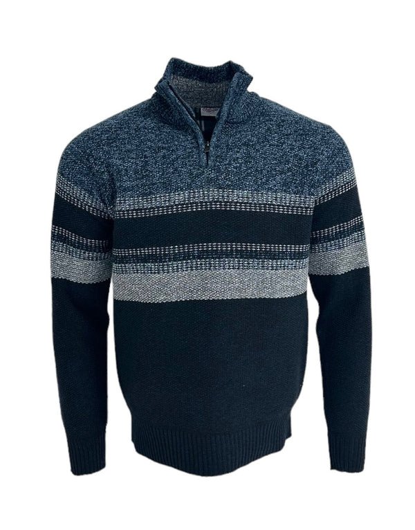 Sugar Branston Quater Zip Fleece Indigo