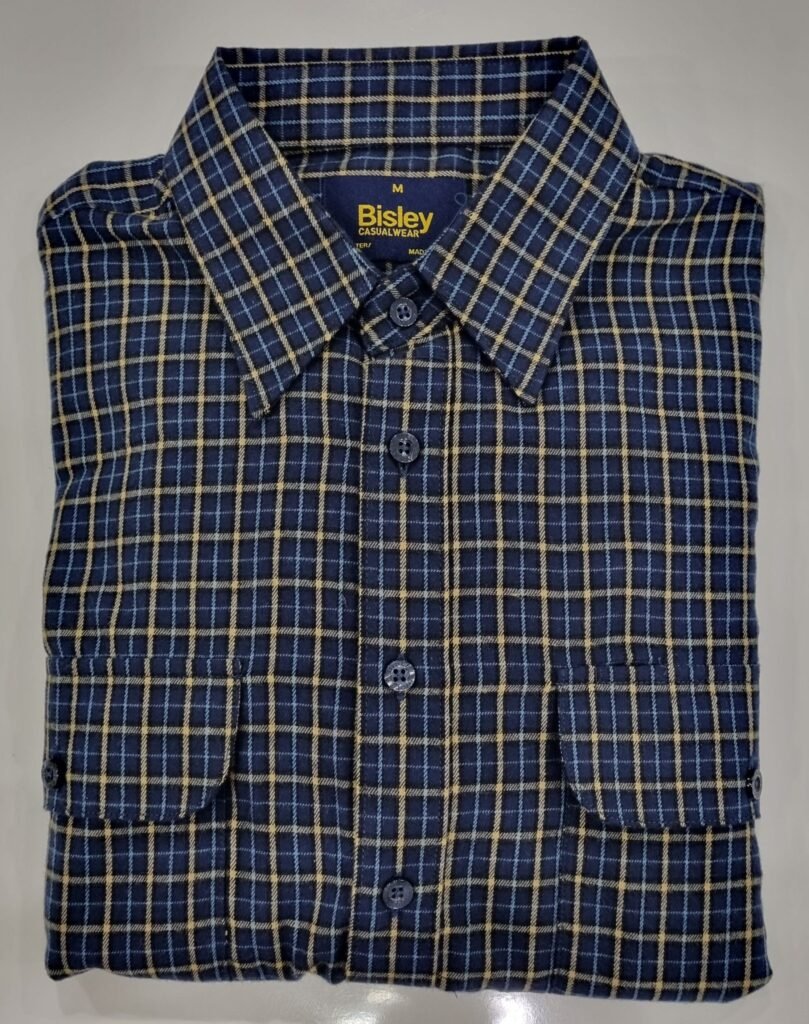 Bisley L/S Brushed Check 2 Pocket Shirt