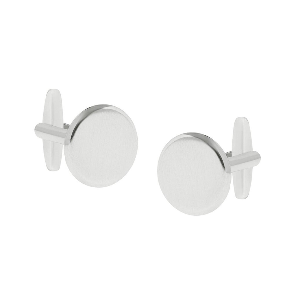 Buckle Cufflinks Brushed Nickle