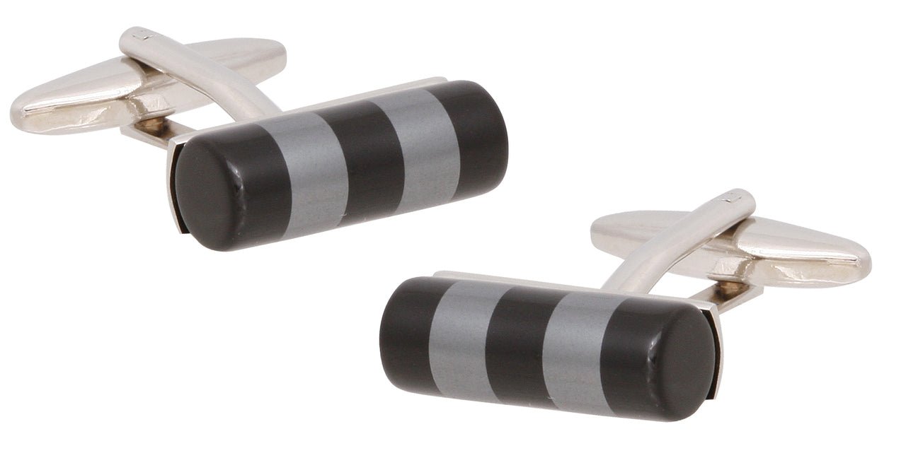 Cufflinks Onyx Rod Nickle