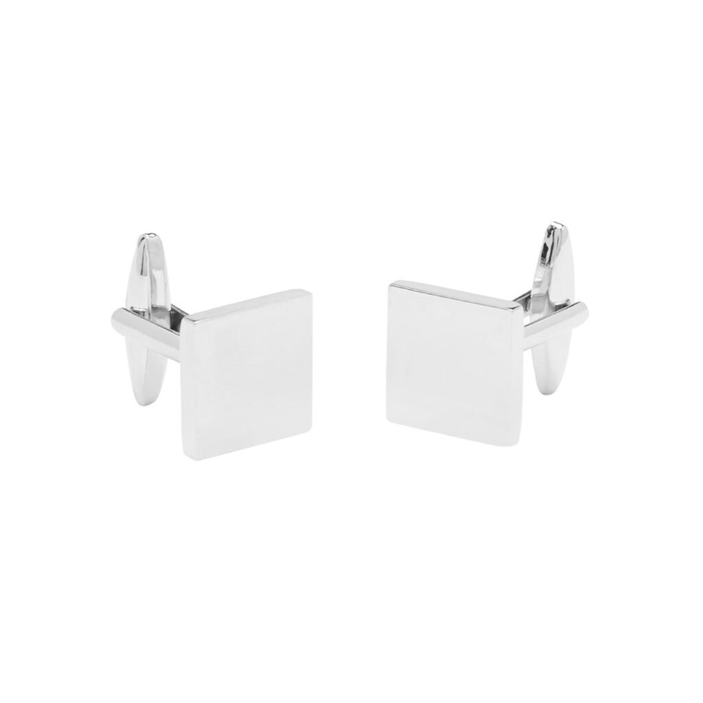 Cufflinks Polished Nickle Square