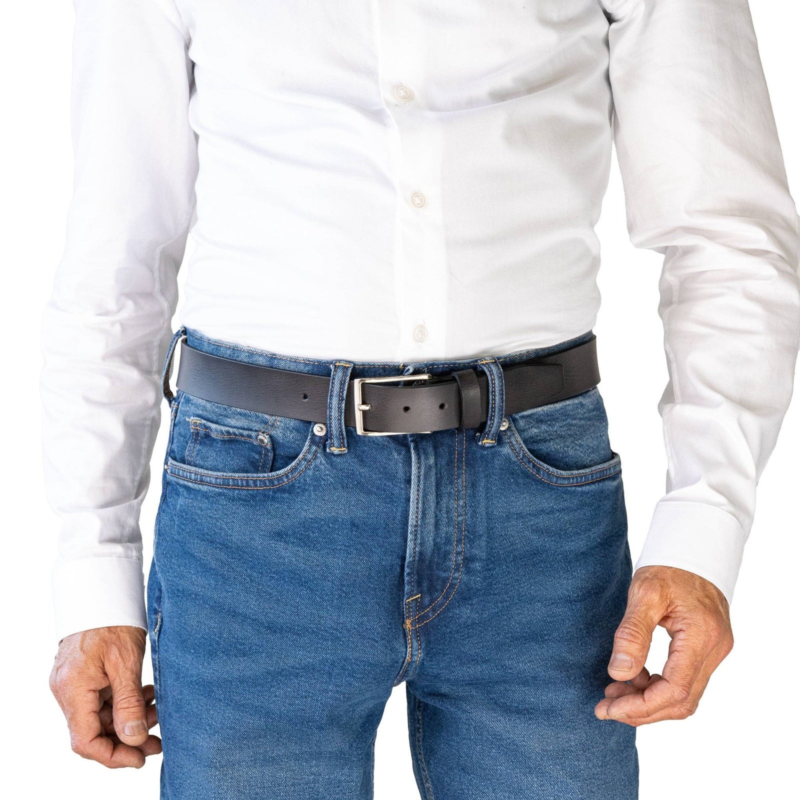 Men’s Callum Full Grain Vintage Belt Black
