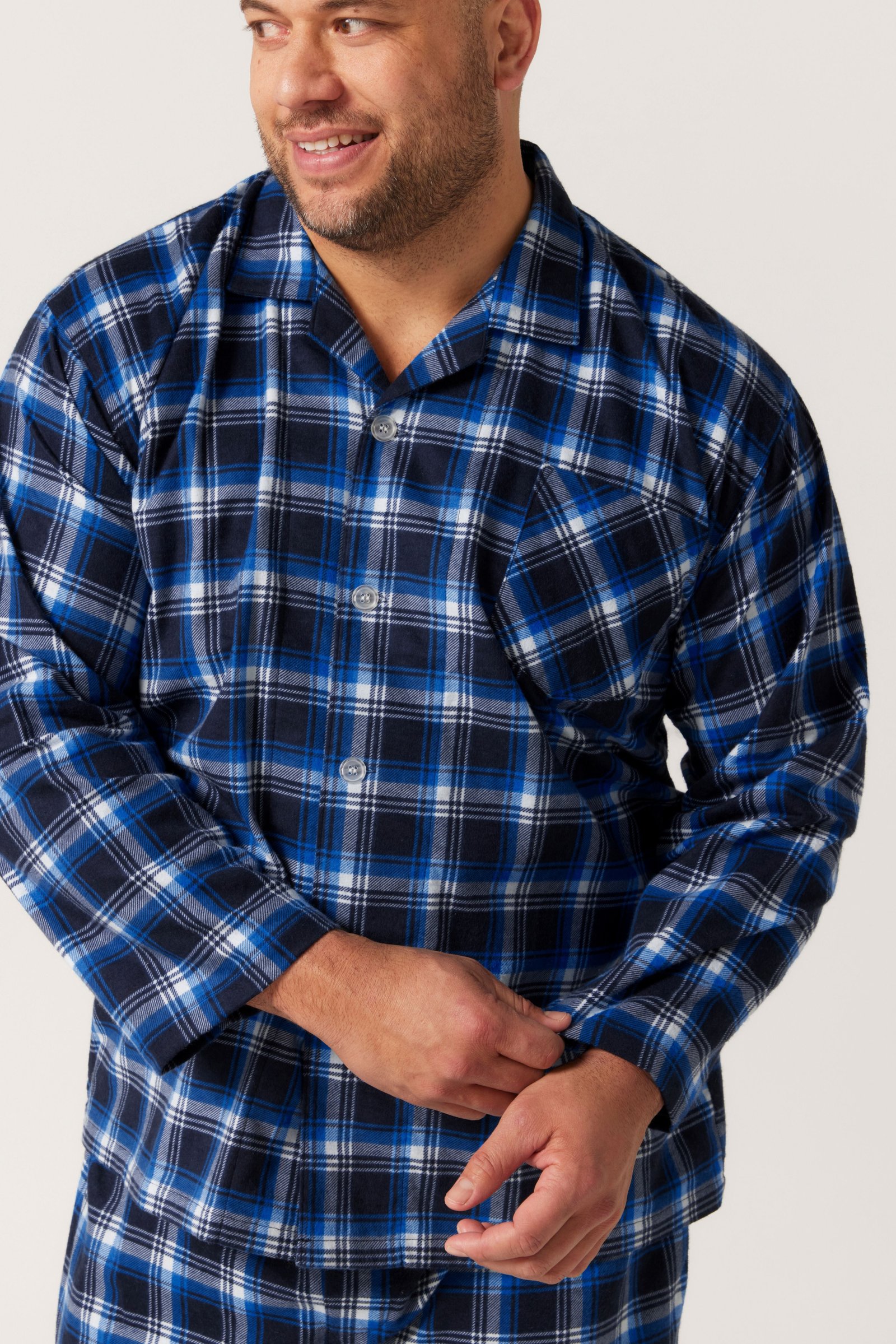 Contare Country Flanellette Long Sleeve Blue