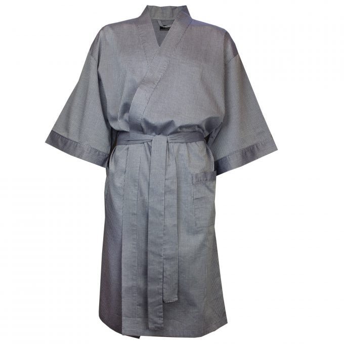 Contare Country Dressing Gown Summer Blue Stripe
