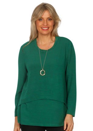 Emily Adams Remy Layer Top Forest