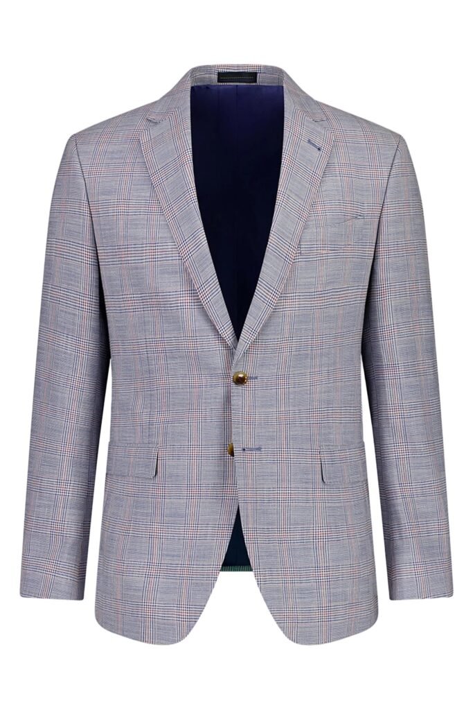 Checkered blazer on a white background