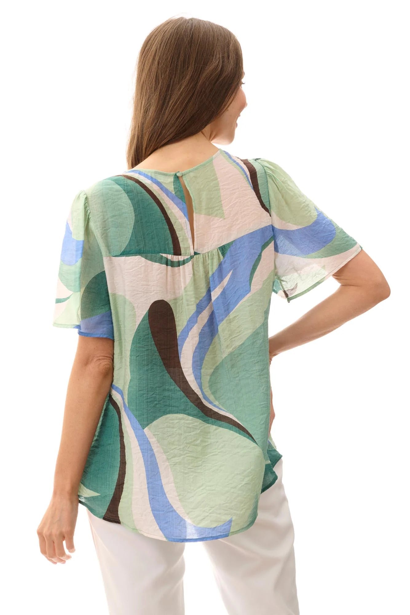 Givoni Mackay Flounce Sleeve Top