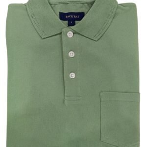 Back Bay Micro Pique Plain Polo Cactus