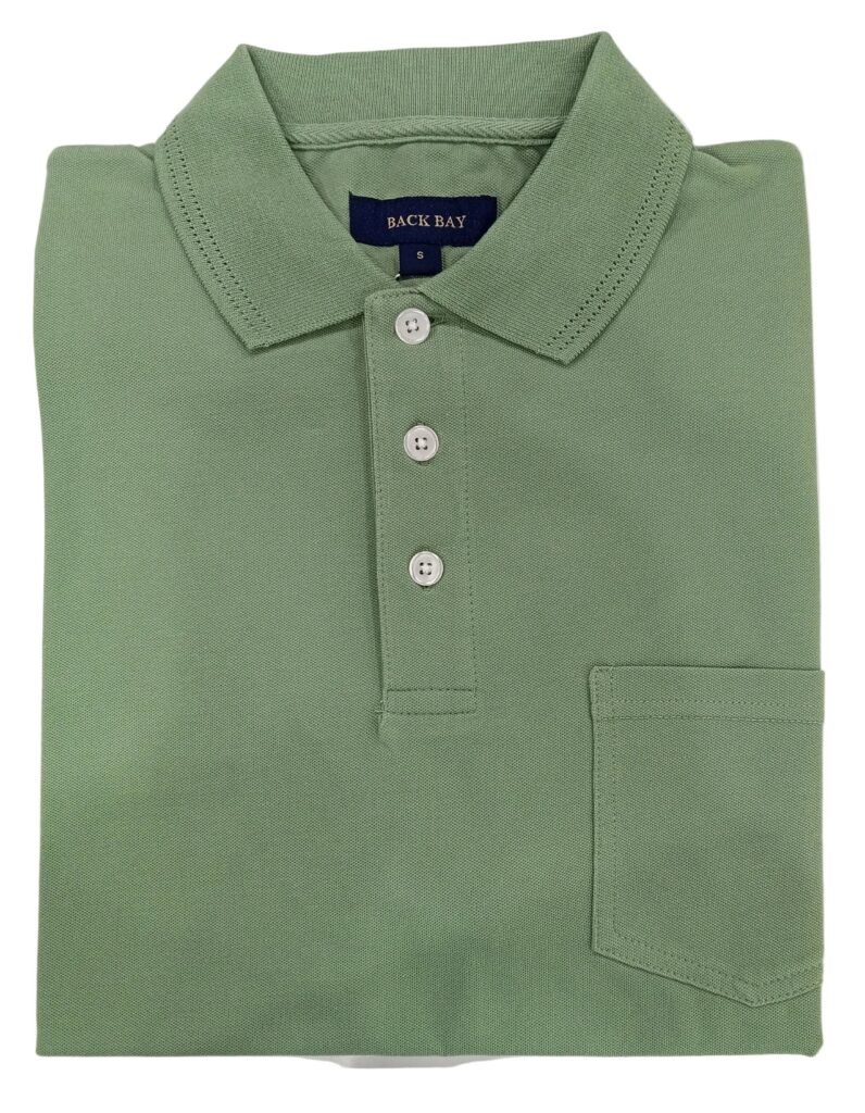 Back Bay Micro Pique Plain Polo Cactus