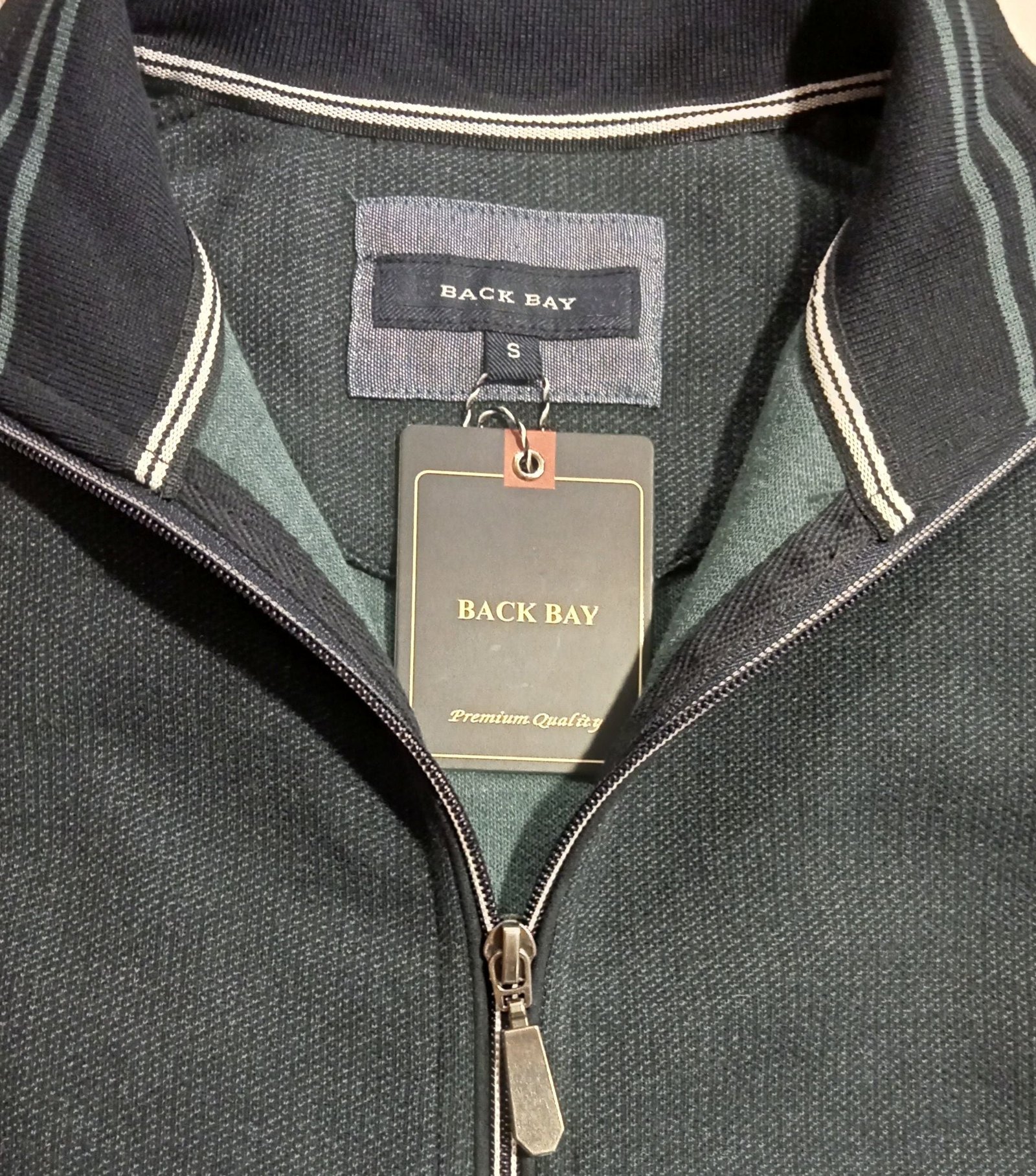 Back Bay Two Tone Zip Jacket Pine