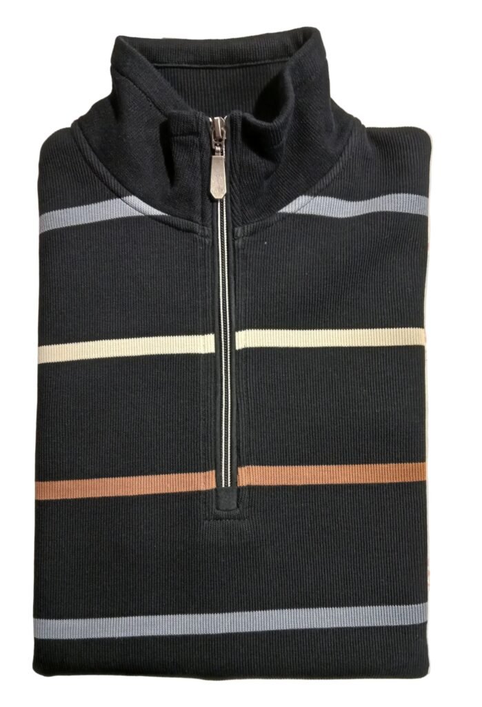 Back Bay French Rib Stripe Midnight